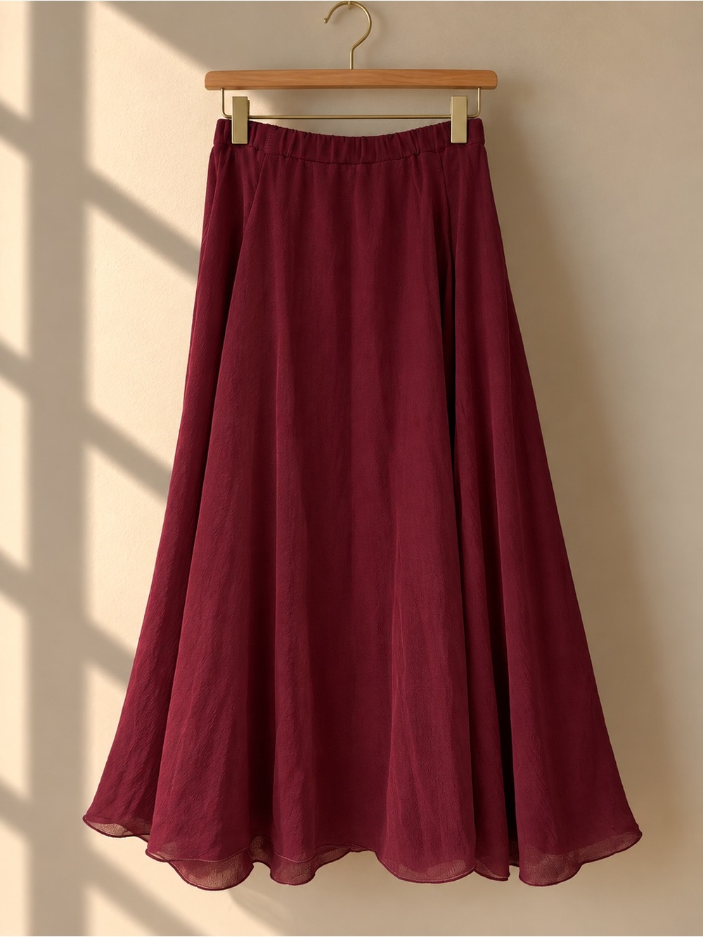 Max Studio Burgundy Midi Skirt